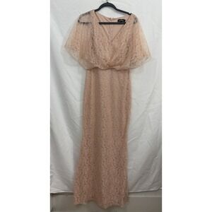 Lulu's Blush Lace Maxi Dress
